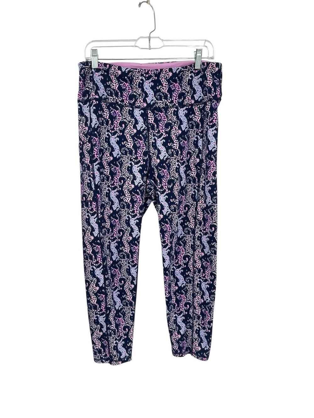 Lilly Pulitzer Luxletic Weekender High Rise Midi Legging Oyster Bay Catwalk XL